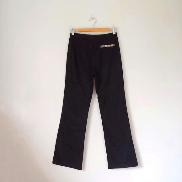 Burberry London Black Cotton Pants Vintage Size 2 - Picture 2 of 14